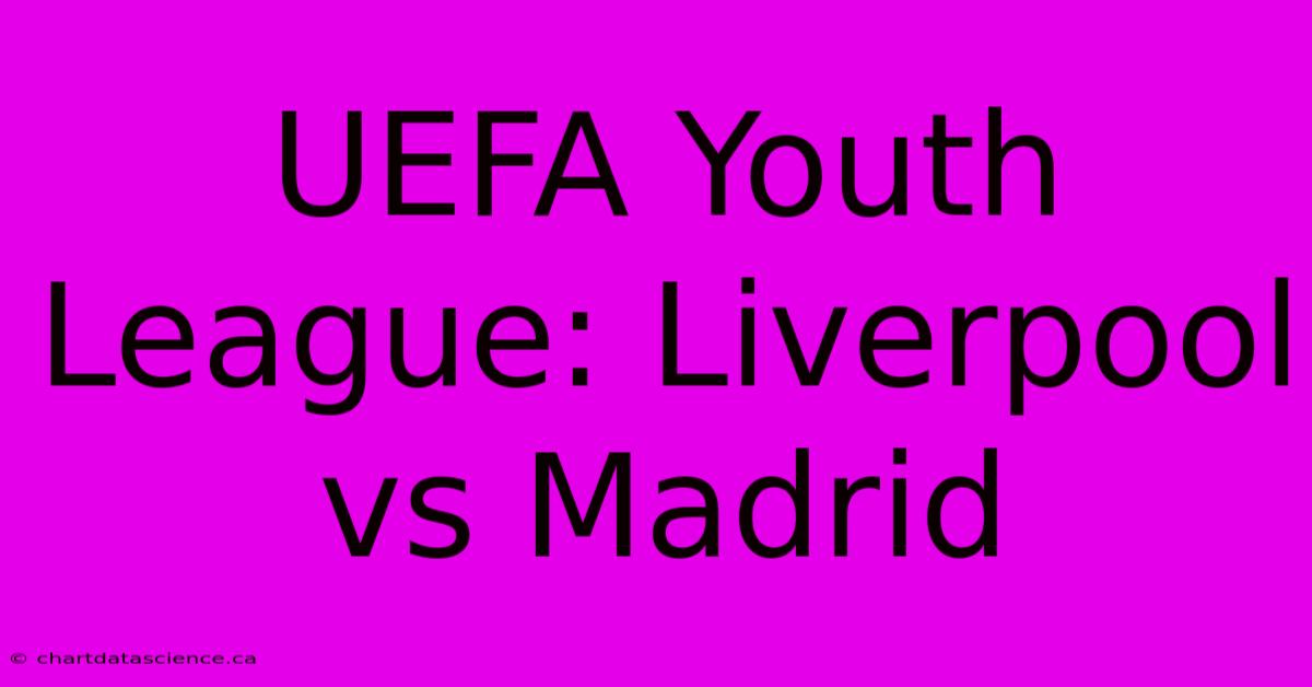 UEFA Youth League: Liverpool Vs Madrid