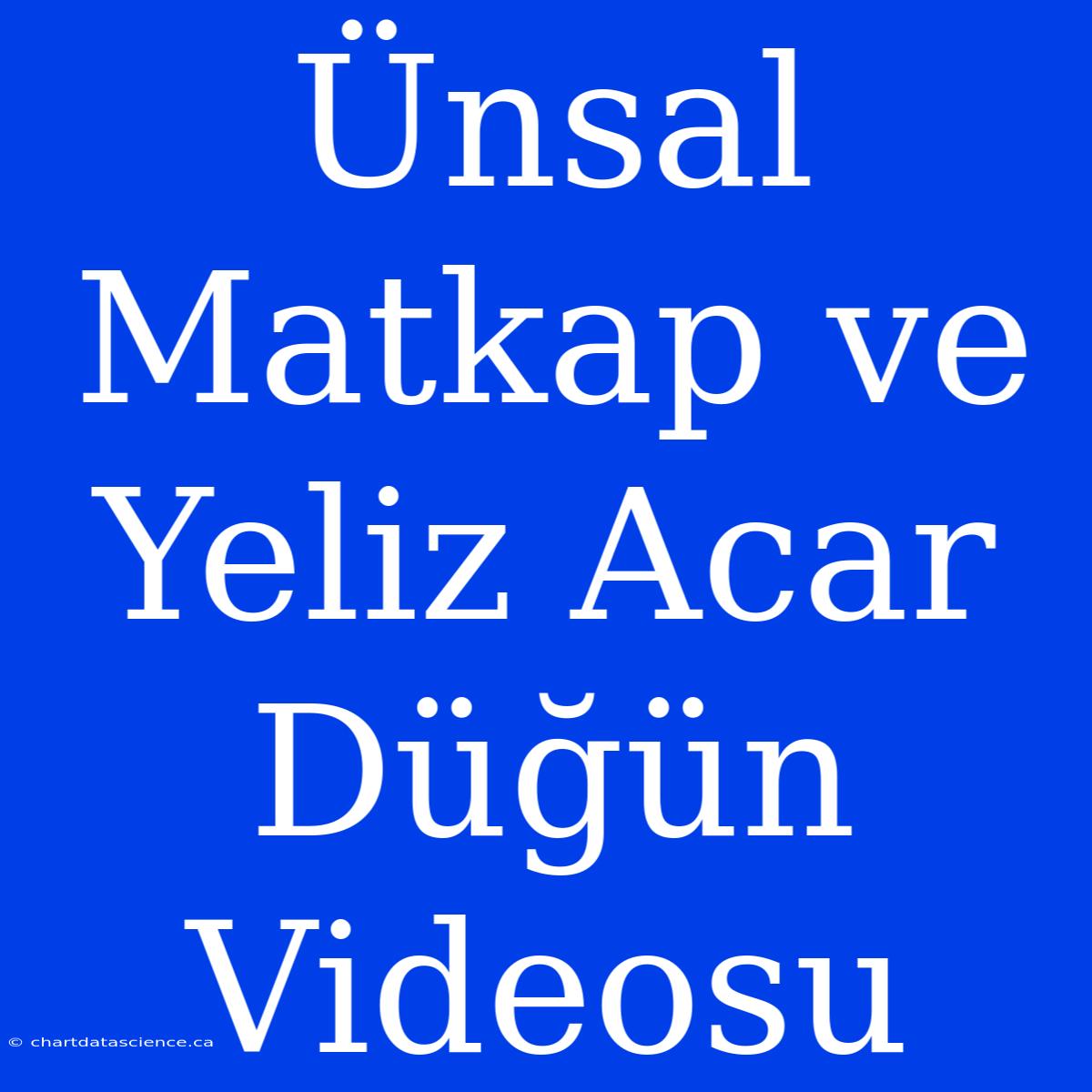 Ünsal Matkap Ve Yeliz Acar Düğün Videosu