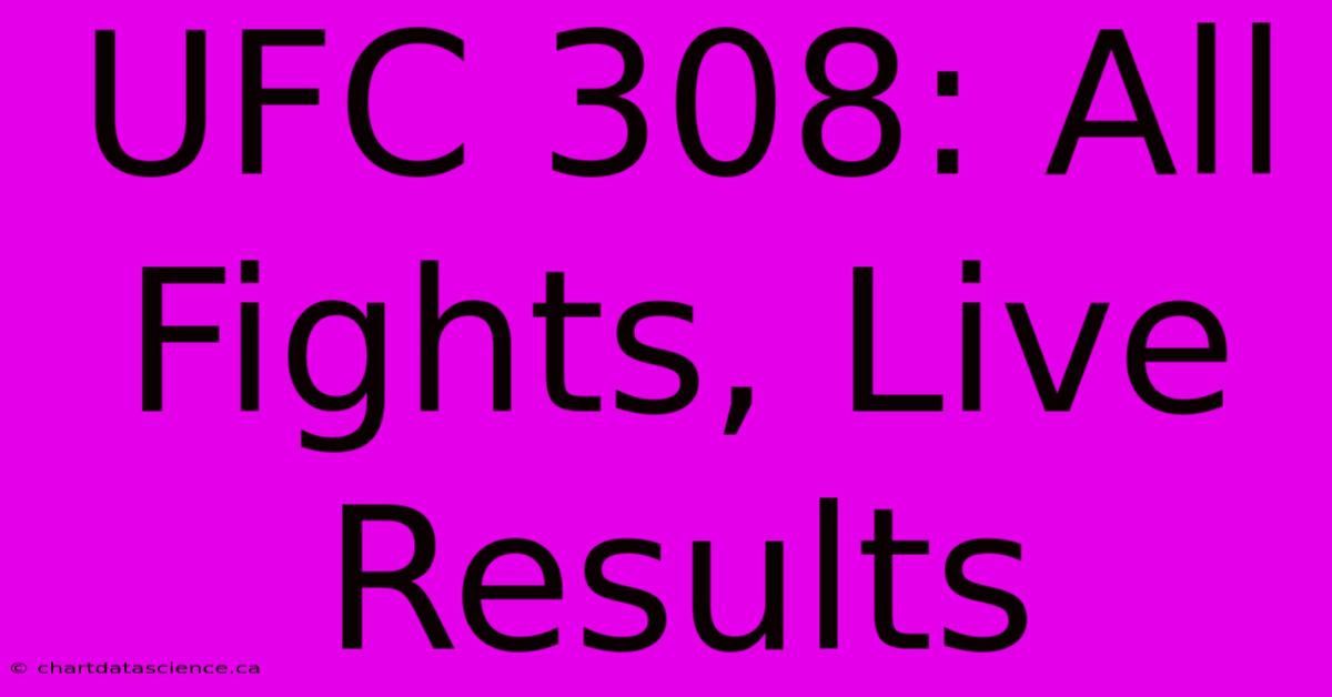 UFC 308: All Fights, Live Results 