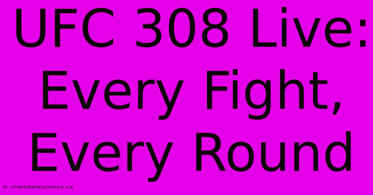 UFC 308 Live: Every Fight, Every Round