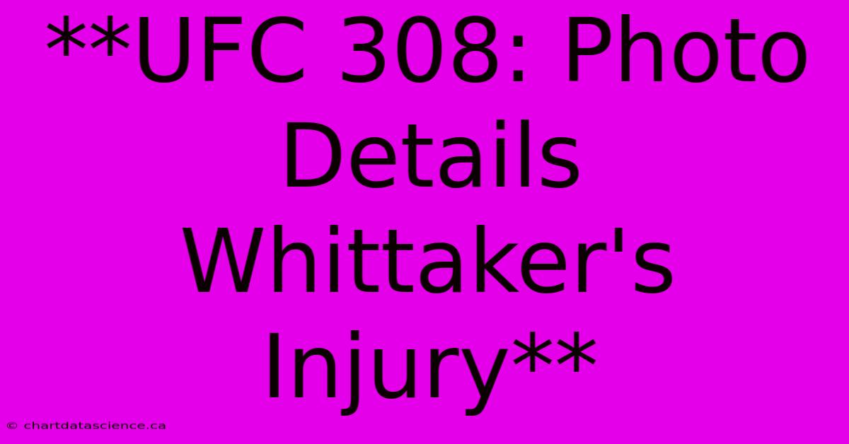 **UFC 308: Photo Details Whittaker's Injury** 