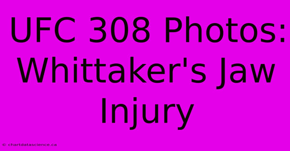 UFC 308 Photos: Whittaker's Jaw Injury