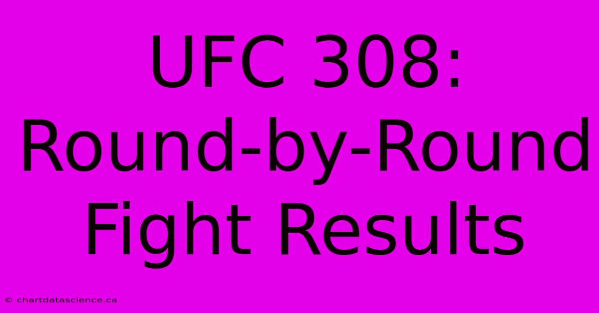 UFC 308: Round-by-Round Fight Results