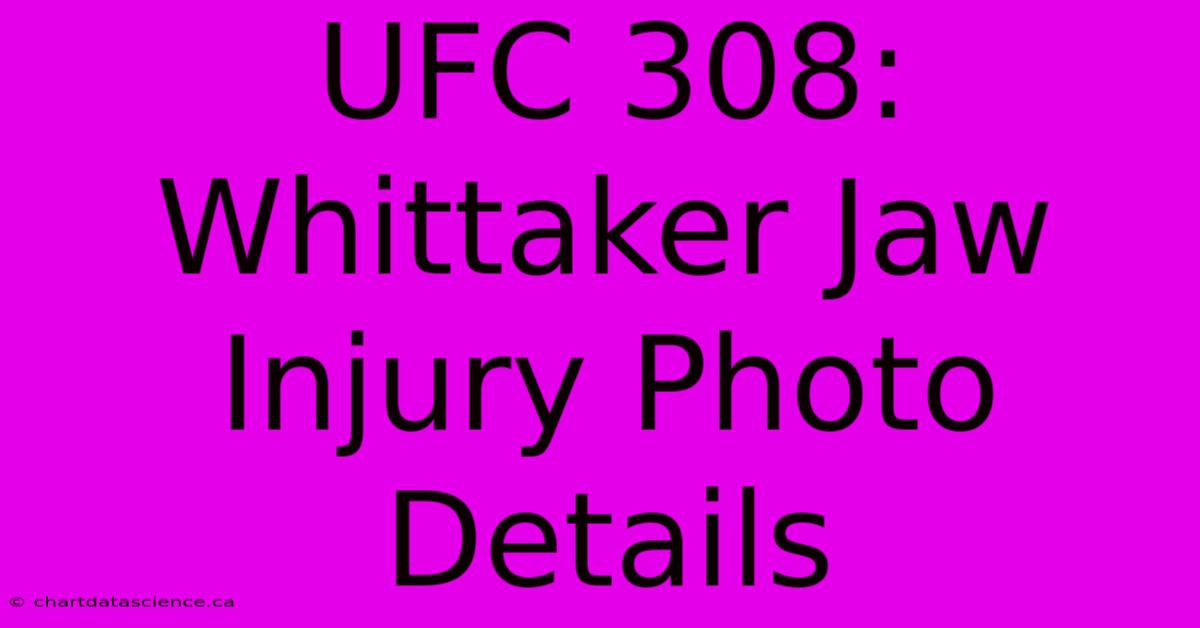 UFC 308: Whittaker Jaw Injury Photo Details