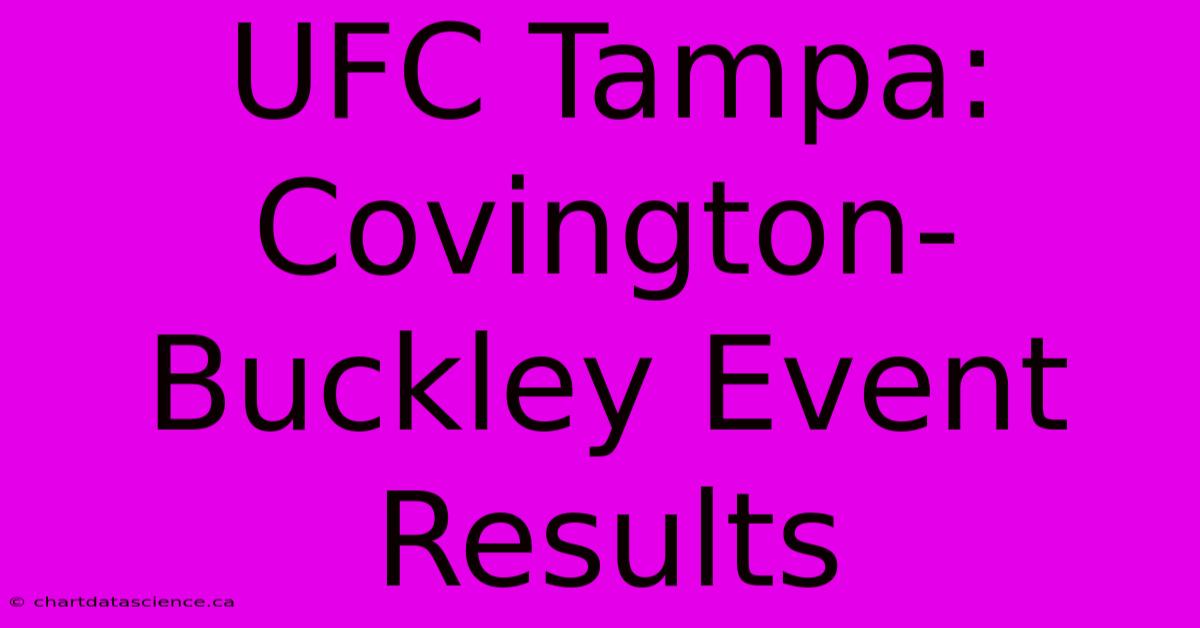 UFC Tampa: Covington-Buckley Event Results