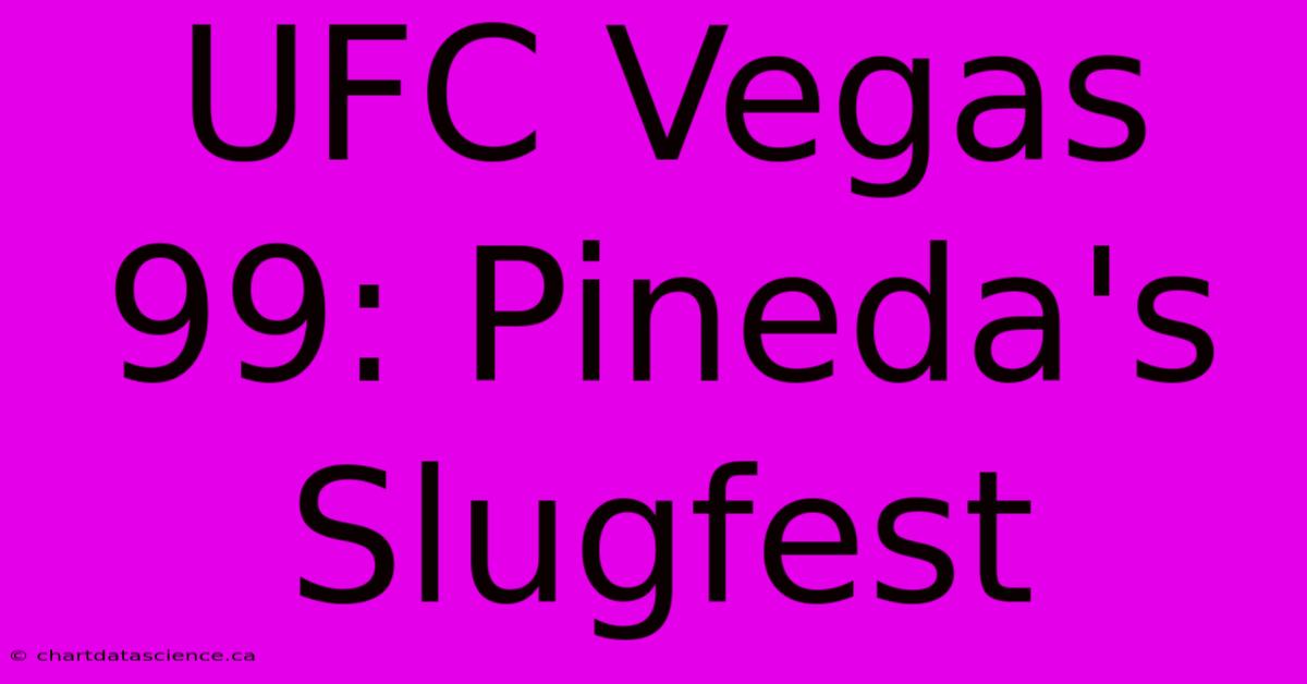 UFC Vegas 99: Pineda's  Slugfest  