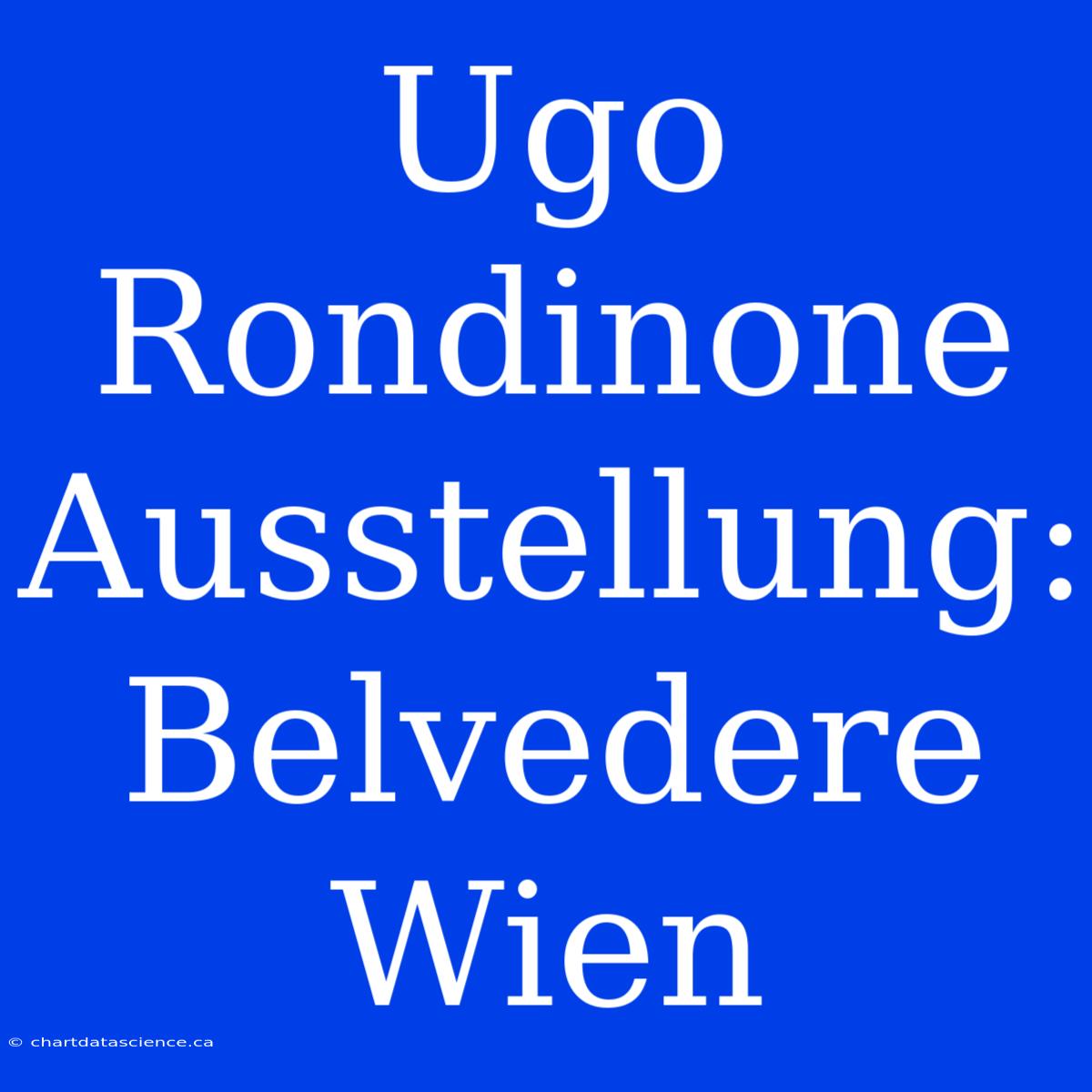 Ugo Rondinone Ausstellung: Belvedere Wien