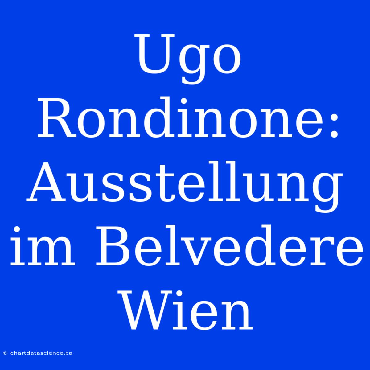 Ugo Rondinone: Ausstellung Im Belvedere Wien