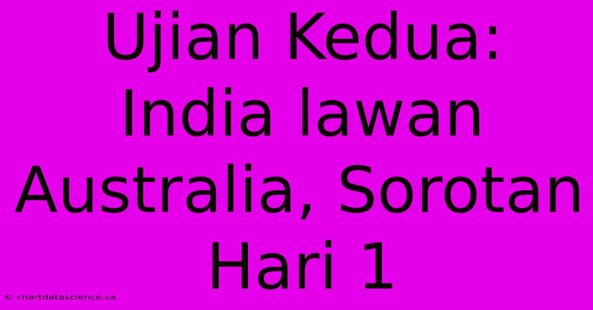 Ujian Kedua: India Lawan Australia, Sorotan Hari 1