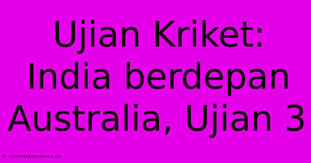 Ujian Kriket: India Berdepan Australia, Ujian 3