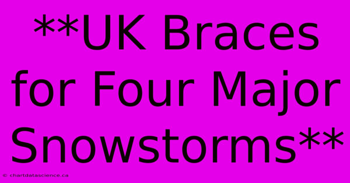 **UK Braces For Four Major Snowstorms** 