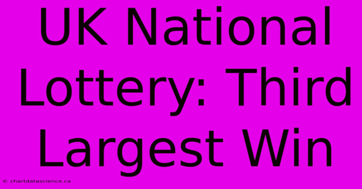 UK National Lottery: Third Largest Win