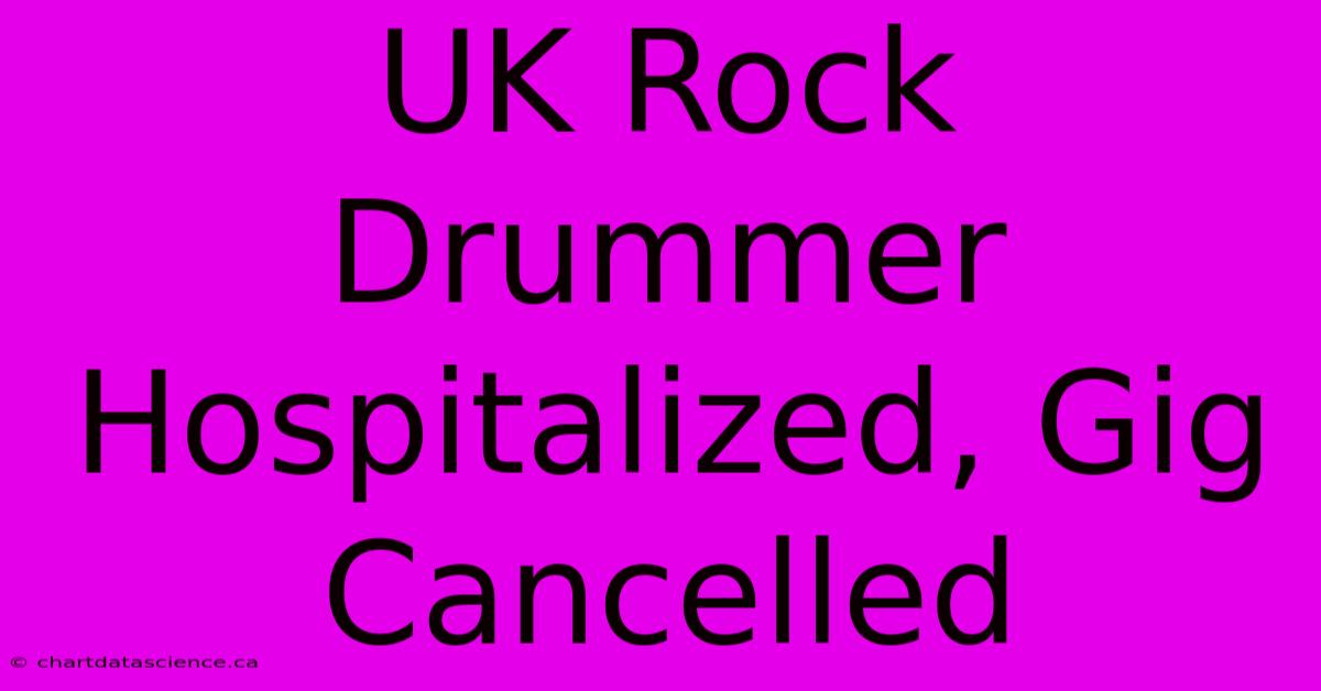 UK Rock Drummer Hospitalized, Gig Cancelled