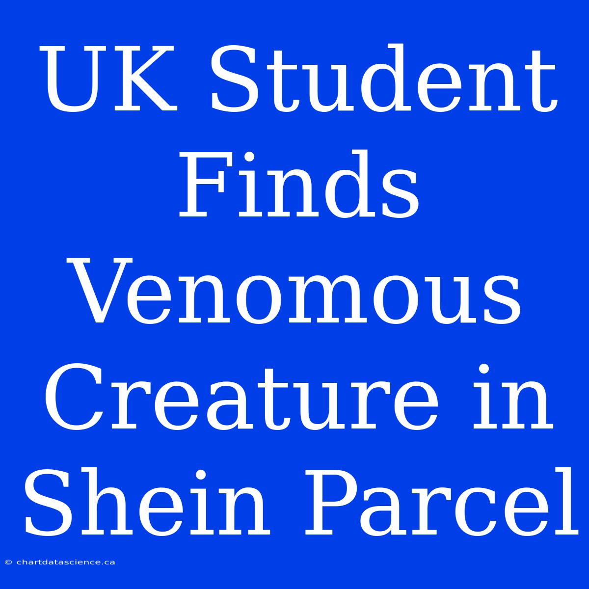 UK Student Finds Venomous Creature In Shein Parcel