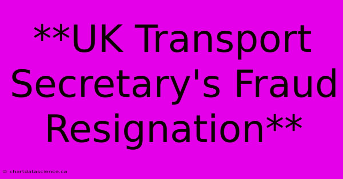 **UK Transport Secretary's Fraud Resignation**