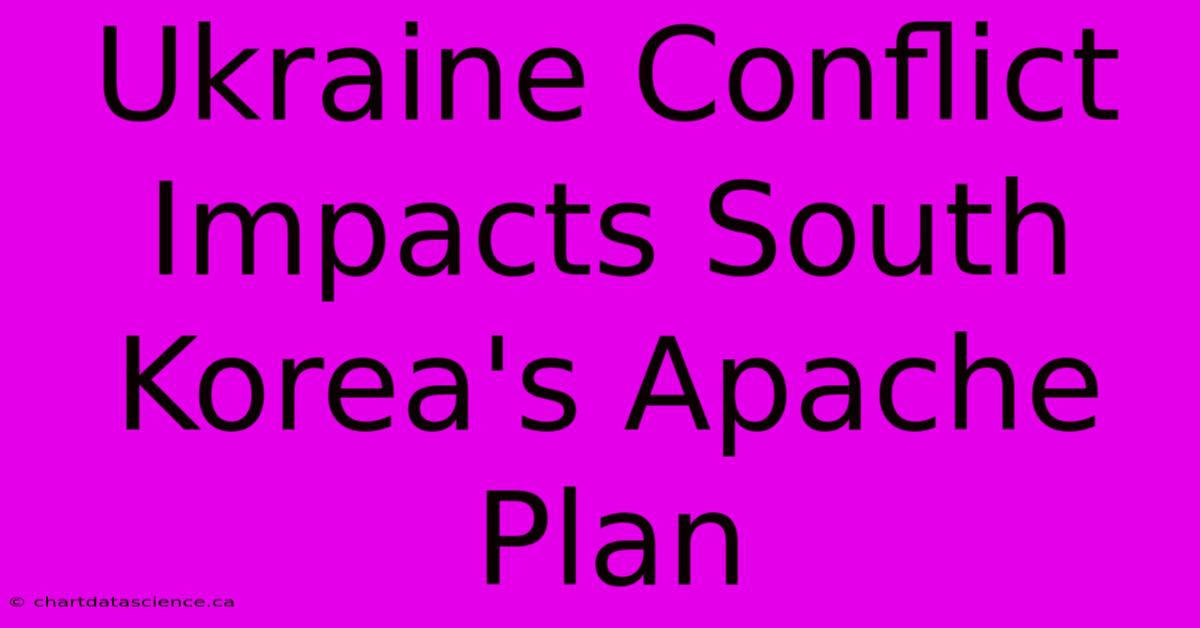 Ukraine Conflict Impacts South Korea's Apache Plan