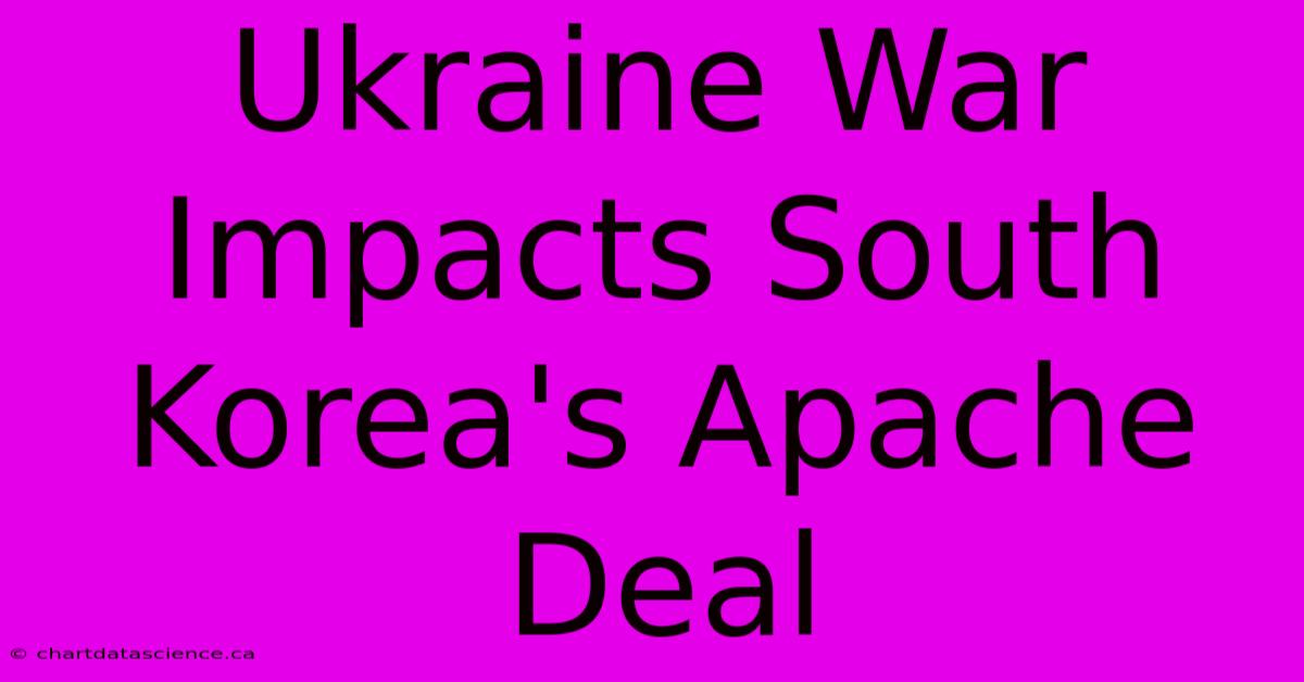 Ukraine War Impacts South Korea's Apache Deal