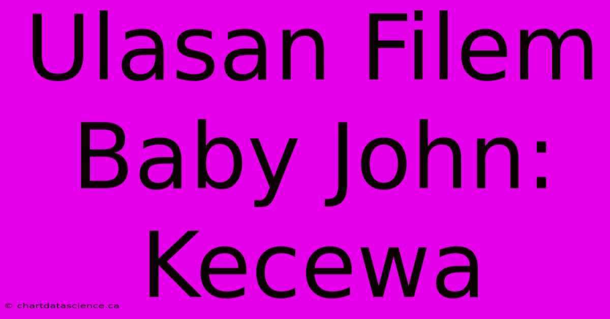 Ulasan Filem Baby John: Kecewa