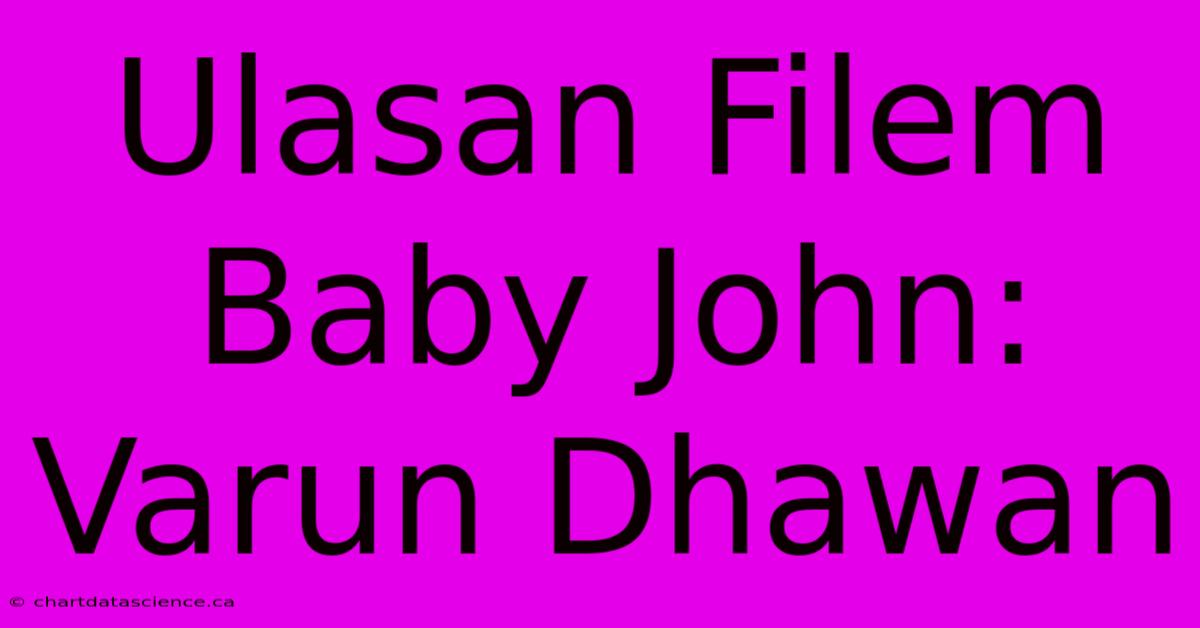 Ulasan Filem Baby John: Varun Dhawan