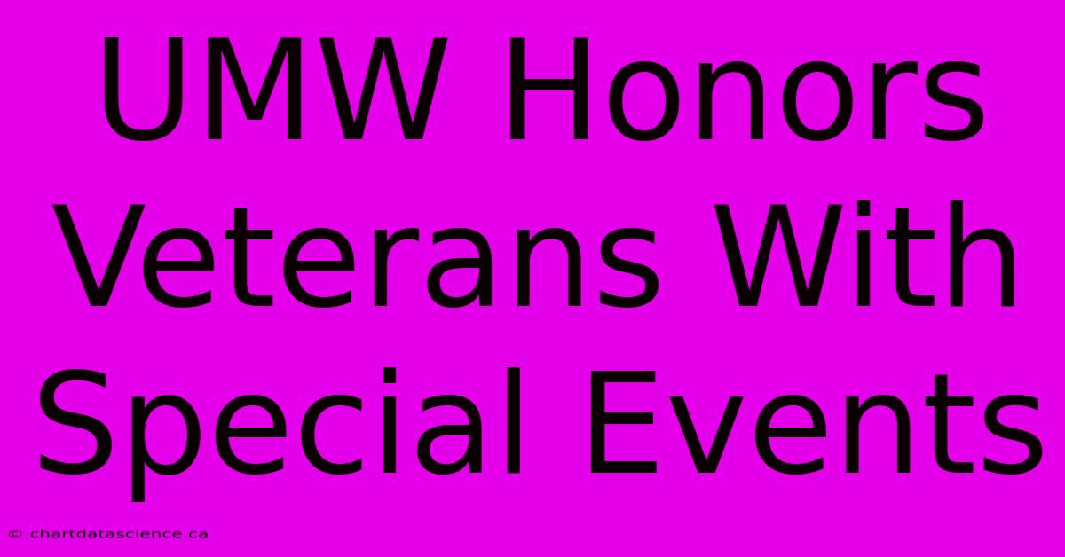 UMW Honors Veterans With Special Events