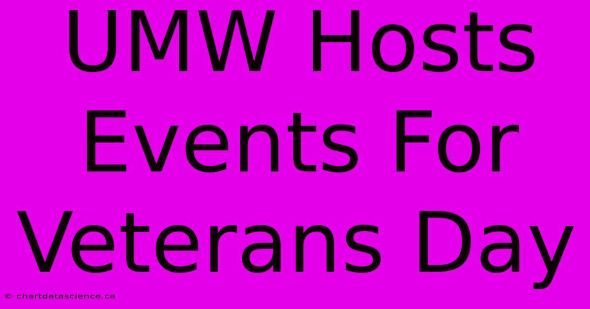 UMW Hosts Events For Veterans Day