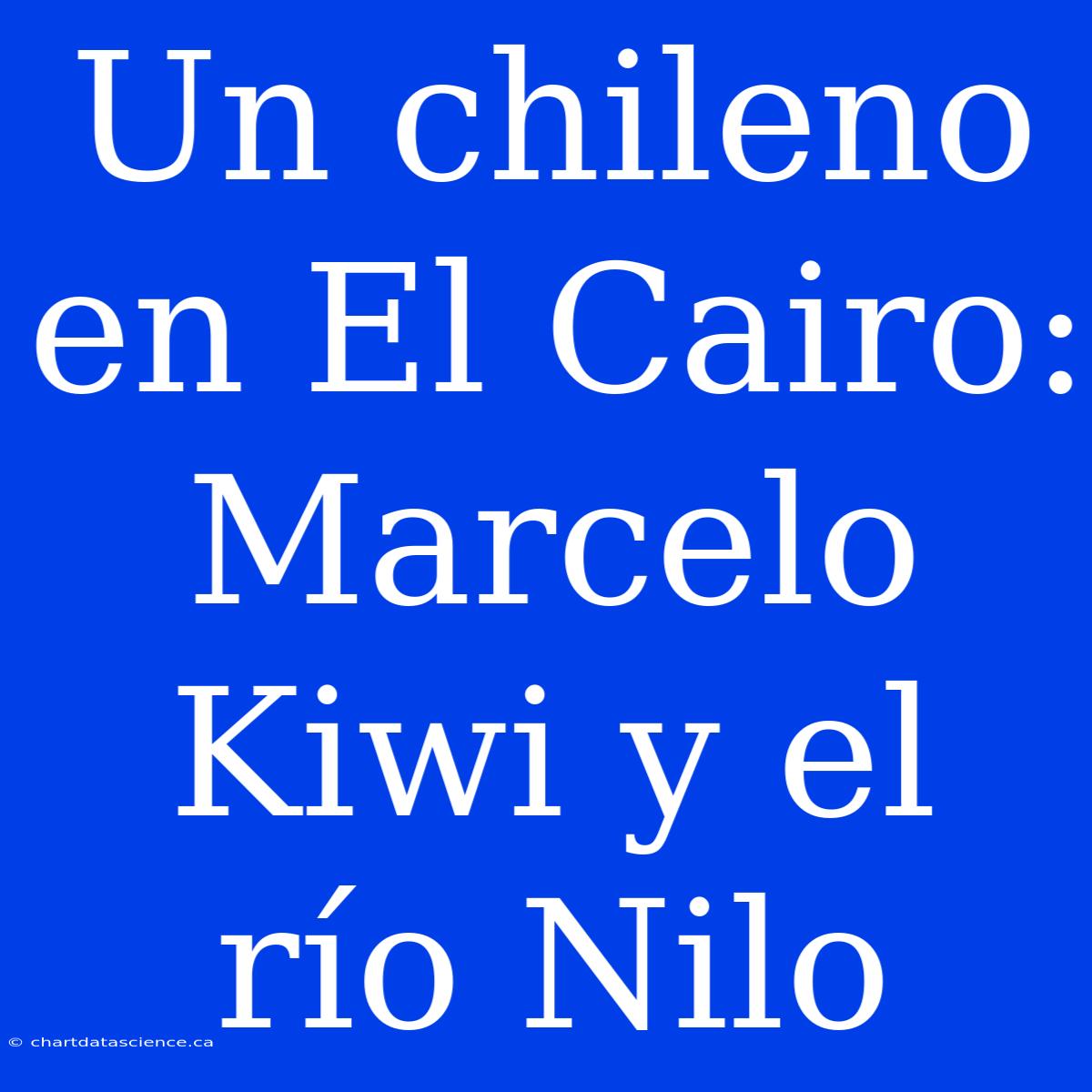 Un Chileno En El Cairo: Marcelo Kiwi Y El Río Nilo