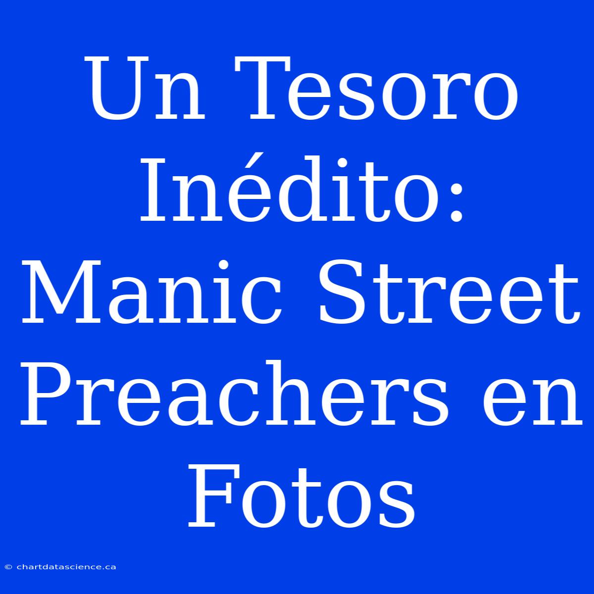 Un Tesoro Inédito: Manic Street Preachers En Fotos