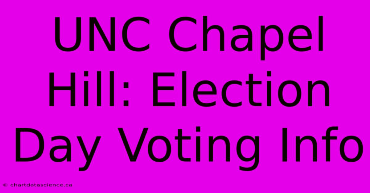 UNC Chapel Hill: Election Day Voting Info