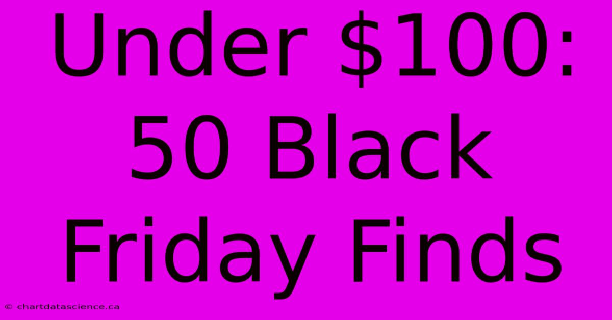 Under $100: 50 Black Friday Finds