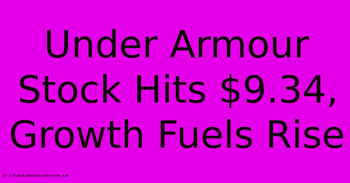 Under Armour Stock Hits $9.34, Growth Fuels Rise