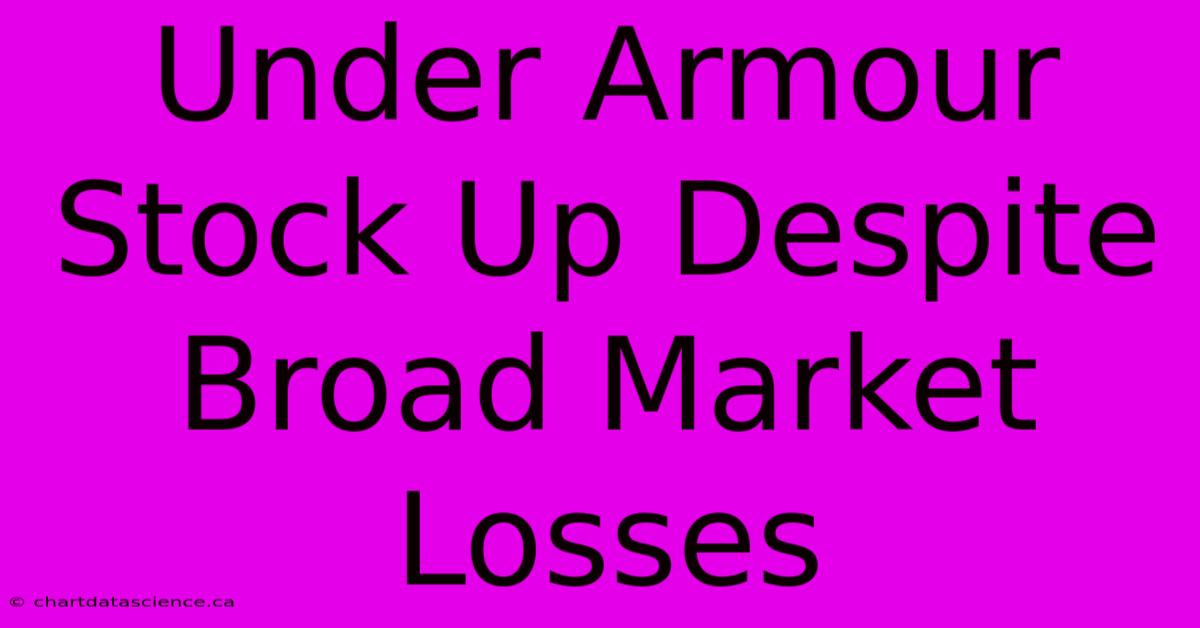 Under Armour Stock Up Despite Broad Market Losses