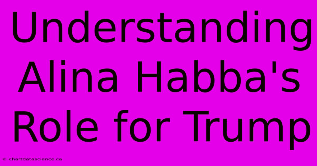 Understanding Alina Habba's Role For Trump