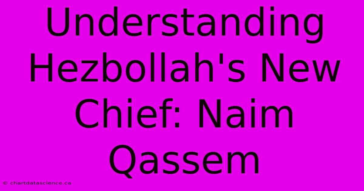 Understanding Hezbollah's New Chief: Naim Qassem