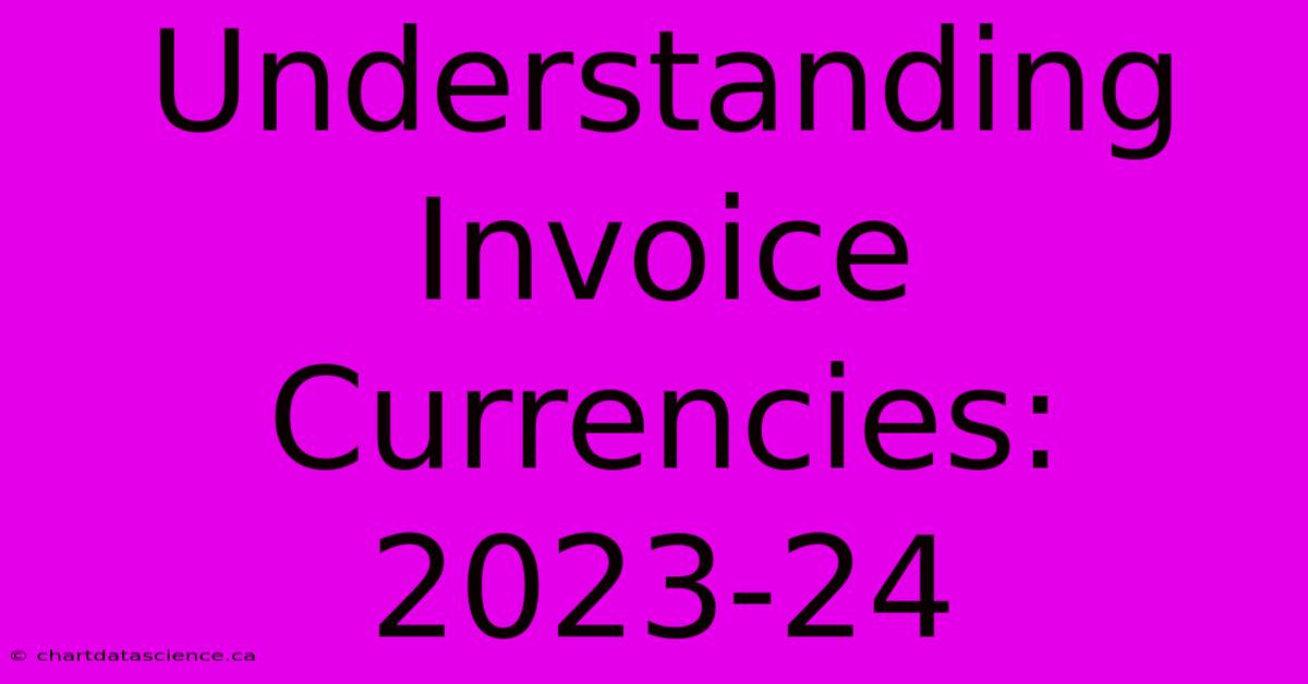 Understanding Invoice Currencies: 2023-24 