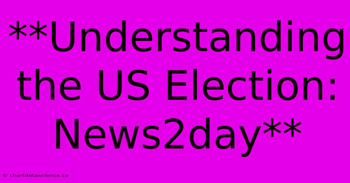 **Understanding The US Election: News2day**