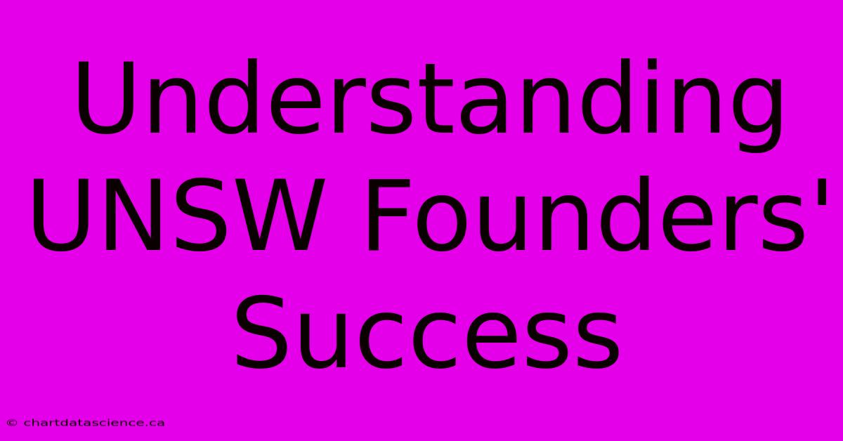 Understanding UNSW Founders' Success