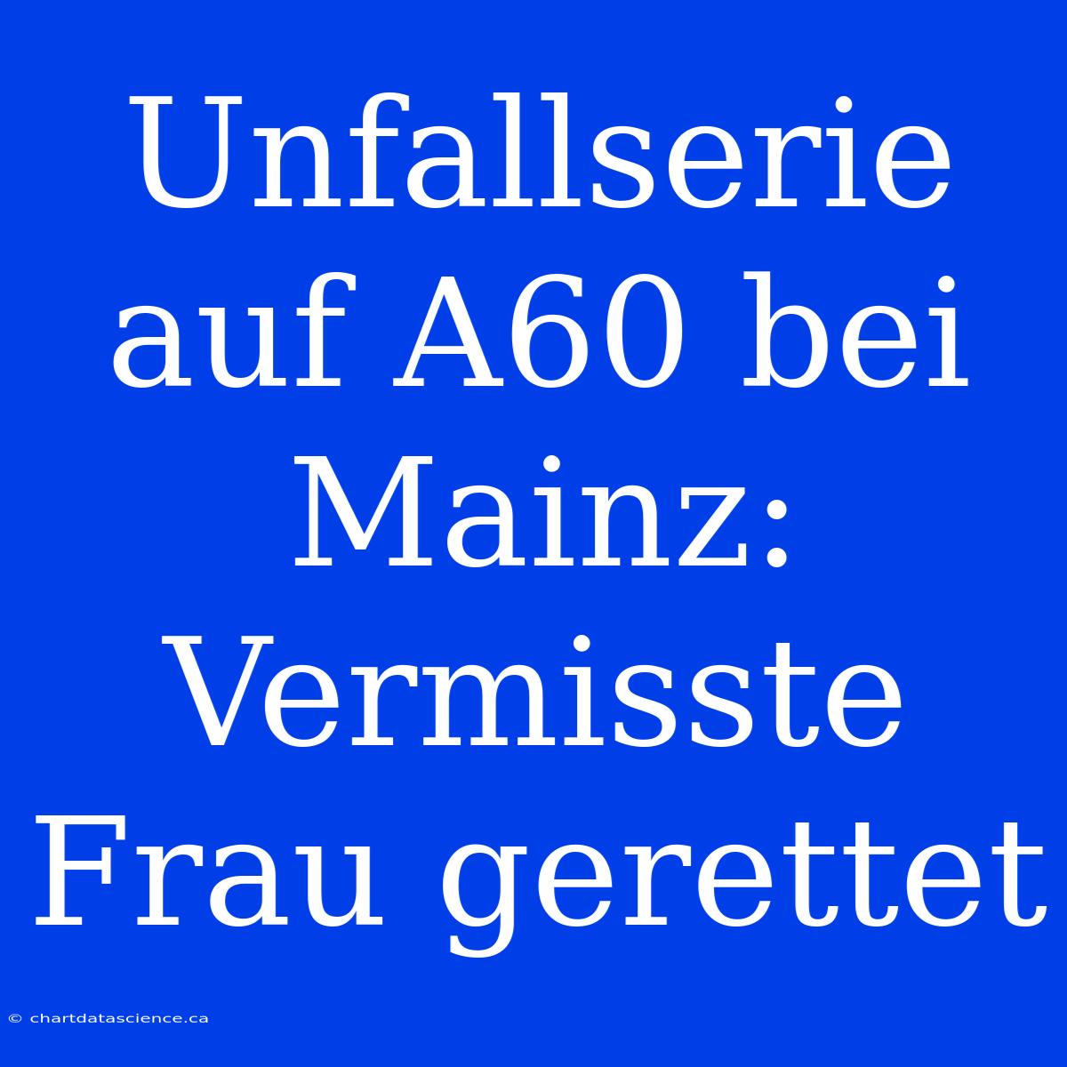 Unfallserie Auf A60 Bei Mainz: Vermisste Frau Gerettet