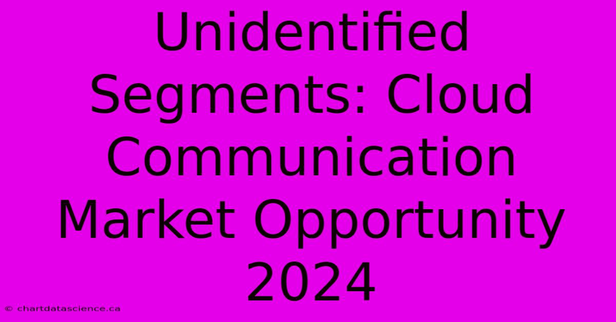 Unidentified Segments: Cloud Communication Market Opportunity 2024