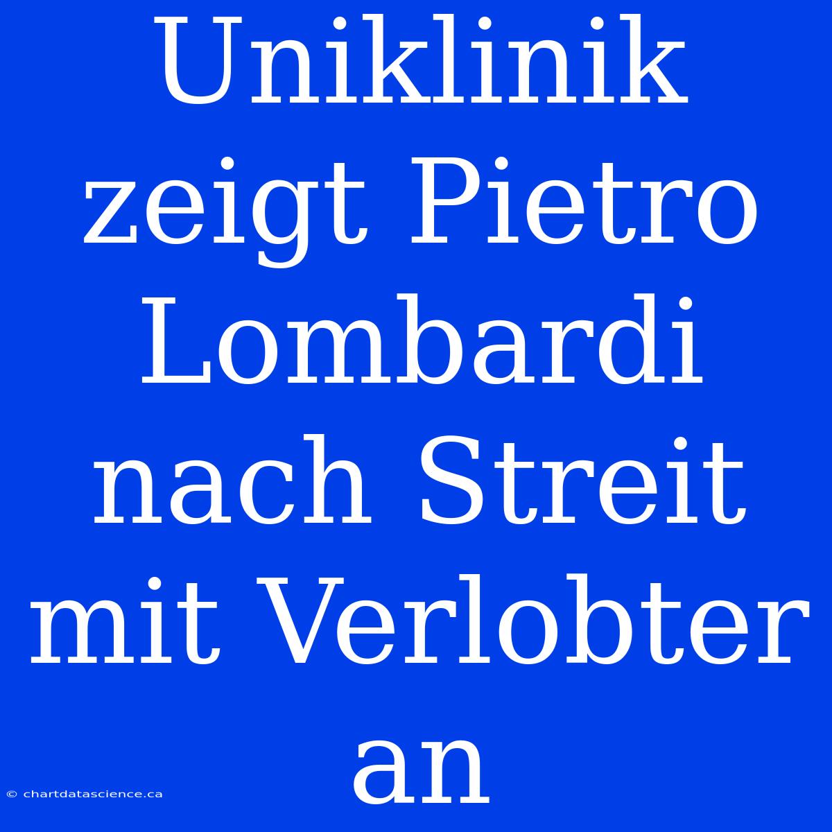 Uniklinik Zeigt Pietro Lombardi Nach Streit Mit Verlobter An