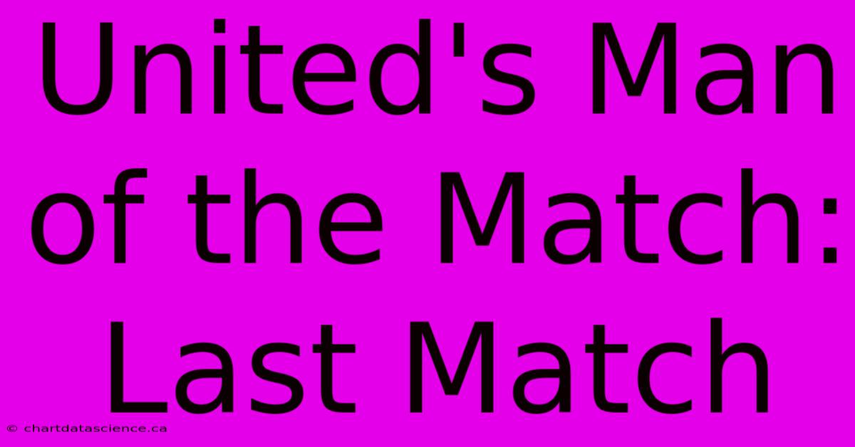 United's Man Of The Match: Last Match 