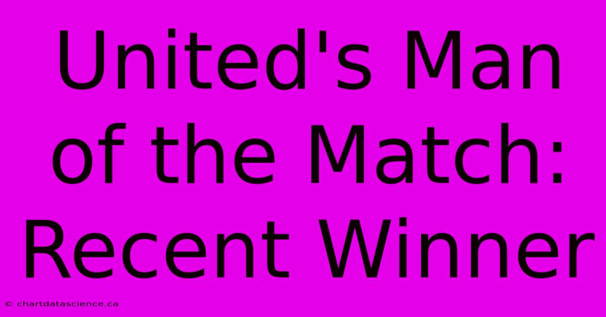 United's Man Of The Match: Recent Winner