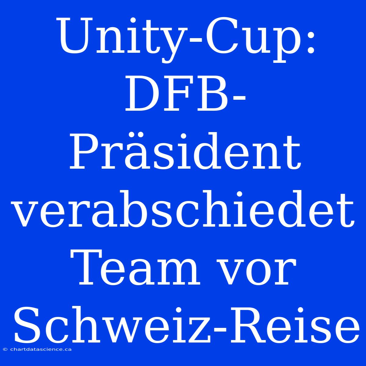 Unity-Cup: DFB-Präsident Verabschiedet Team Vor Schweiz-Reise