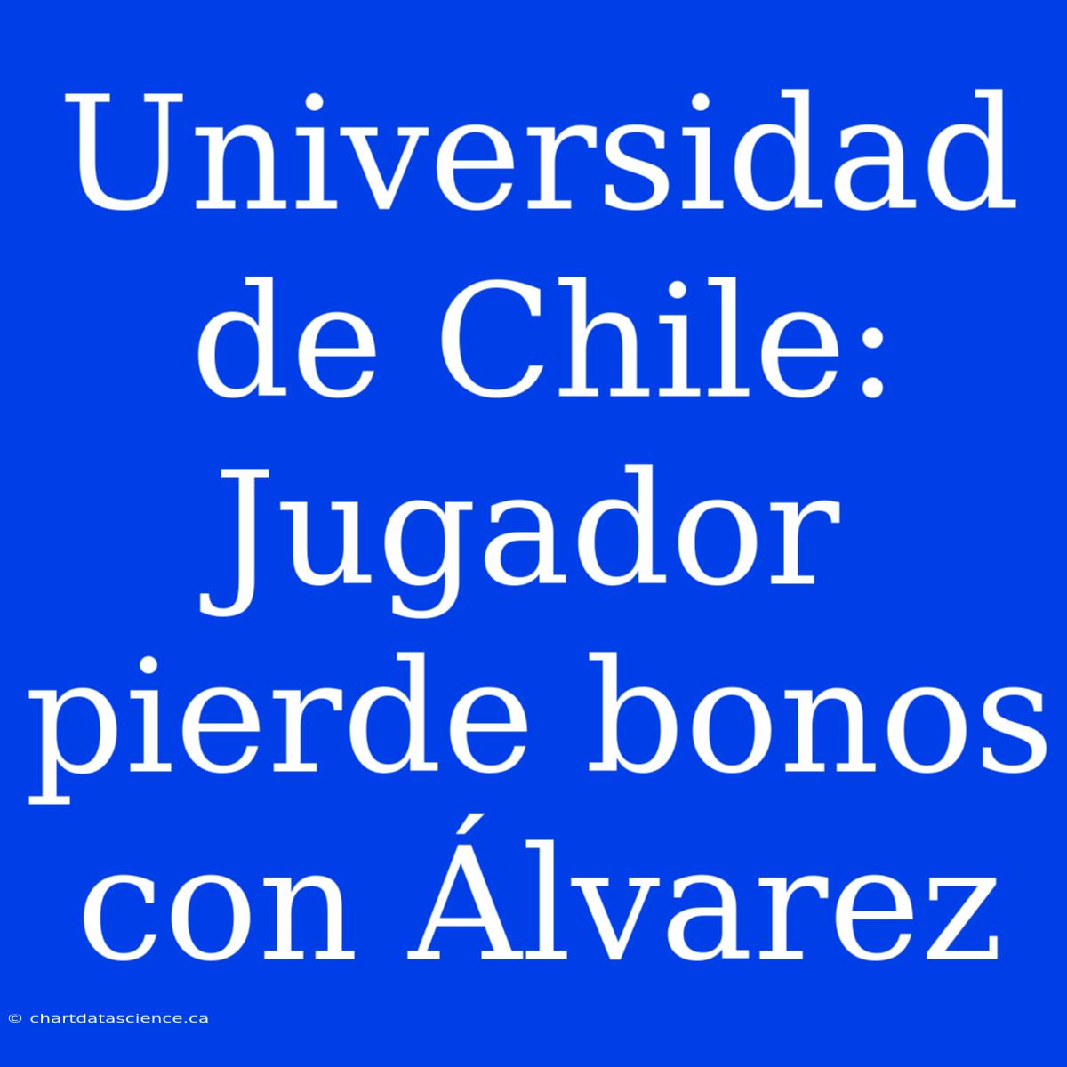 Universidad De Chile: Jugador Pierde Bonos Con Álvarez