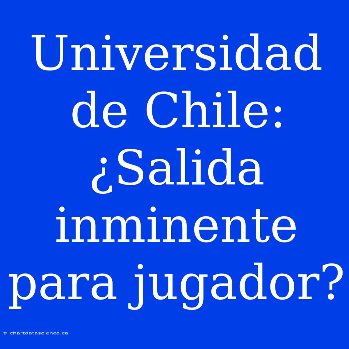 Universidad De Chile: ¿Salida Inminente Para Jugador?