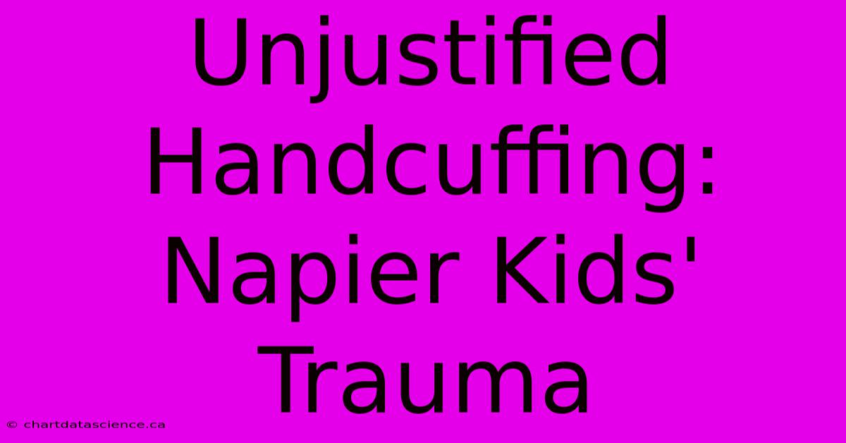 Unjustified Handcuffing: Napier Kids' Trauma