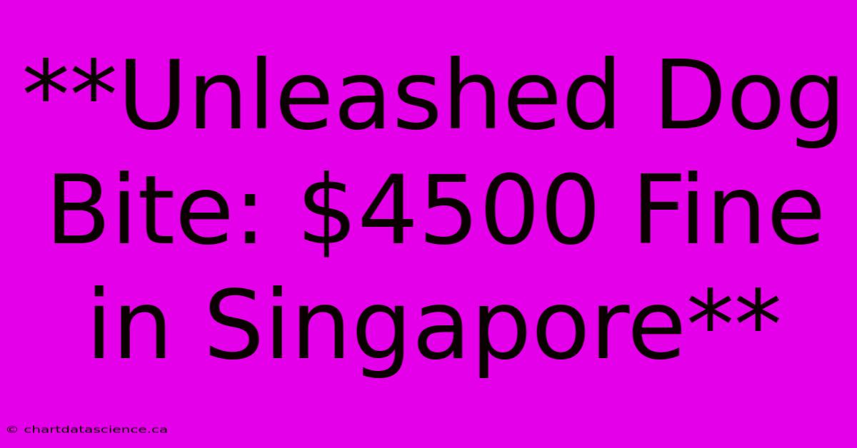 **Unleashed Dog Bite: $4500 Fine In Singapore**