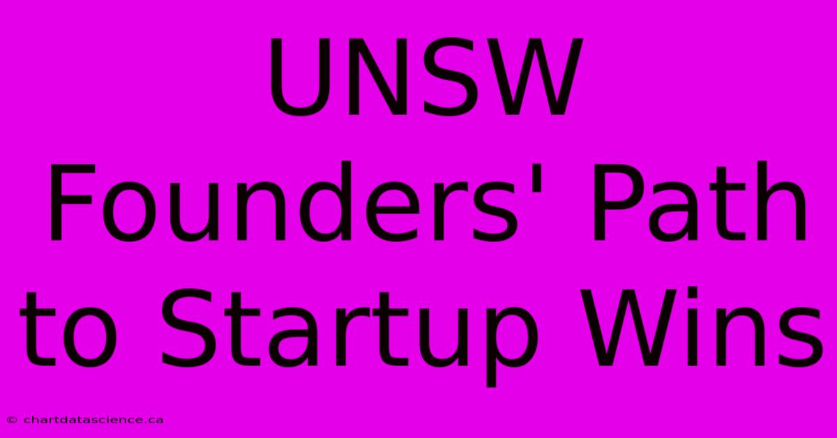 UNSW Founders' Path To Startup Wins