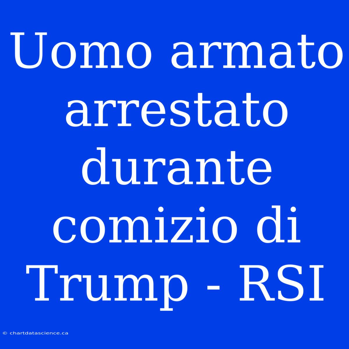 Uomo Armato Arrestato Durante Comizio Di Trump - RSI