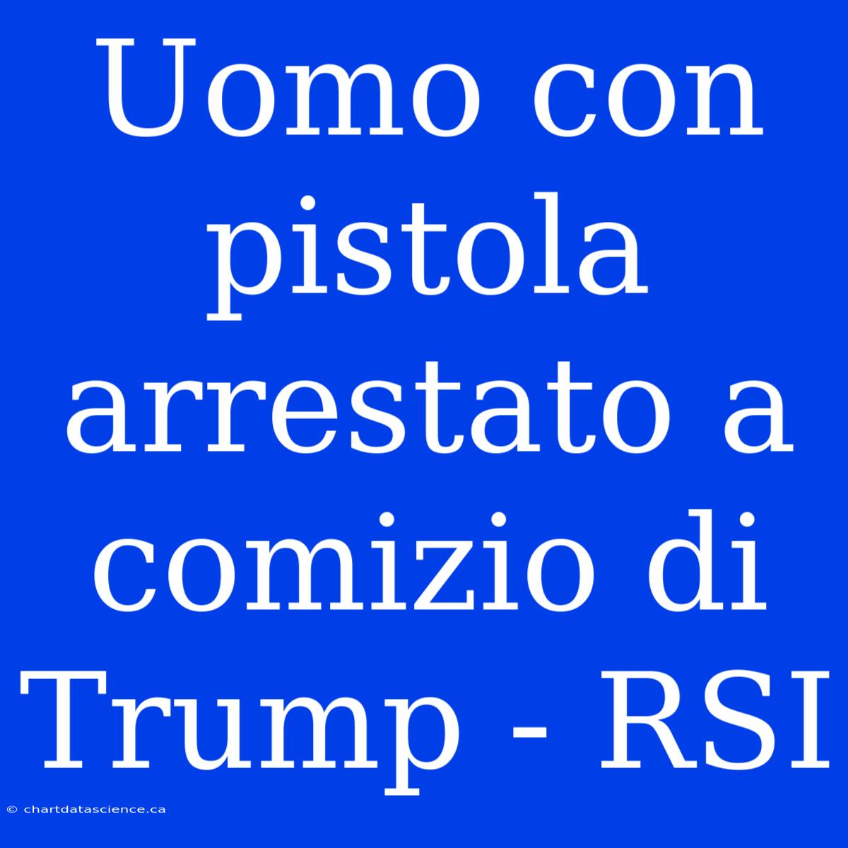 Uomo Con Pistola Arrestato A Comizio Di Trump - RSI