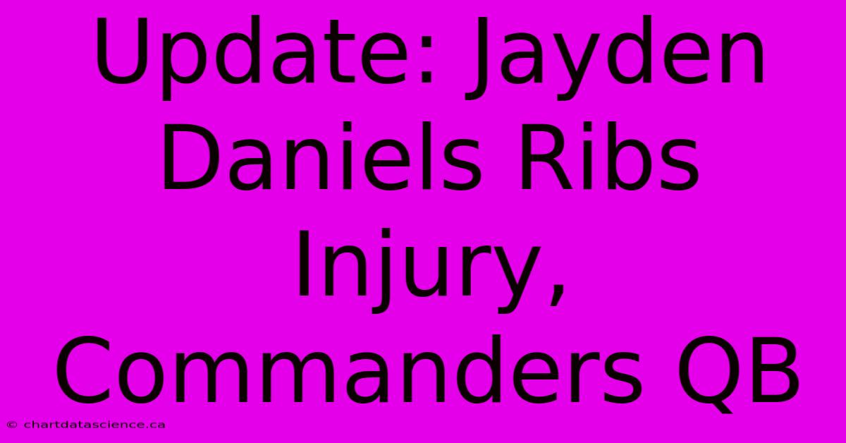 Update: Jayden Daniels Ribs Injury, Commanders QB